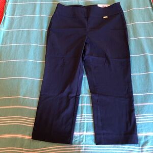 INC International Concepts Deep Blue Skinny Capri size 8P tummy control